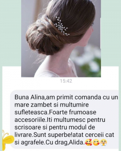 AGRAFA MIREASA, AGRAFE CU PIETRICELE, PIN MIREASA, AGRAFE MIREASA,  ACCESORII DE PAR MIRESE, ACCESORII NUNTA, PIEPTAN VOAL MIREASA, BIJUTERII PAR MIREASA, DIADEMA MIREASA, [5]
