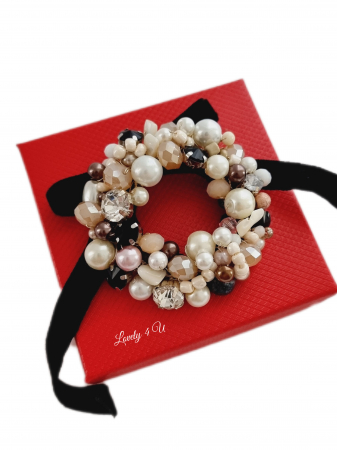 Bijuterii craciun, accesorii de craciun, accesorii de iarna, Acesorii LOVELY 4 U, CADOU SPECIAL, CADOU DE CRACIUN, CADOU pentru ea, CADOU de IARNA, BROSA CORONITA, CORONITA DE CRACIUN, CORONITA , CATIFEA [1]