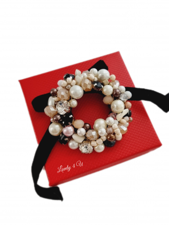 Bijuterii craciun, accesorii de craciun, accesorii de iarna, Acesorii LOVELY 4 U, CADOU SPECIAL, CADOU DE CRACIUN, CADOU pentru ea, CADOU de IARNA, BROSA CORONITA, CORONITA DE CRACIUN, CORONITA , CATIFEA [7]