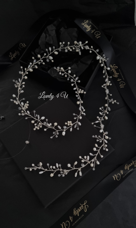 ACCESORIU LUNG MIREASA, GHIRLANDA MIREASA, ACCESORII LUNGI MIRESE, BIJUTERII PAR MIRESE, ACCESORII LOVELY 4 U, DIADEMA MIREASA, CORONITA MIREASA, TIARA MIREASA, ACCESORIU LUNG CU PERLE, ACCESORII2023 [8]