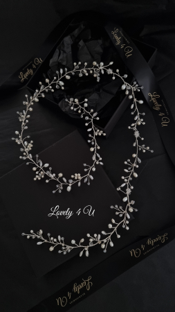 ACCESORIU LUNG MIREASA, GHIRLANDA MIREASA, ACCESORII LUNGI MIRESE, BIJUTERII PAR MIRESE, ACCESORII LOVELY 4 U, DIADEMA MIREASA, CORONITA MIREASA, TIARA MIREASA, ACCESORIU LUNG CU PERLE, ACCESORII2023 [3]