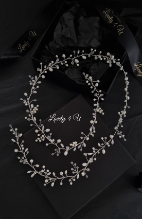ACCESORIU LUNG MIREASA, GHIRLANDA MIREASA, ACCESORII LUNGI MIRESE, BIJUTERII PAR MIRESE, ACCESORII LOVELY 4 U, DIADEMA MIREASA, CORONITA MIREASA, TIARA MIREASA, ACCESORIU LUNG CU PERLE, ACCESORII2023 [6]