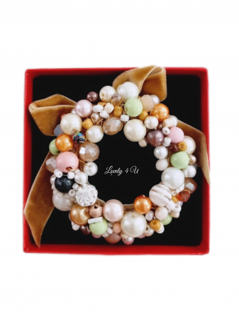 Bijuterii craciun, accesorii de craciun, accesorii de iarna, Acesorii LOVELY 4 U, CADOU SPECIAL, CADOU DE CRACIUN, CADOU pentru ea, CADOU de IARNA, BROSA CORONITA, CORONITA DE CRACIUN, CORONITA , CATIFEA [11]