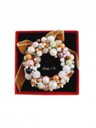Bijuterii craciun, accesorii de craciun, accesorii de iarna, Acesorii LOVELY 4 U, CADOU SPECIAL, CADOU DE CRACIUN, CADOU pentru ea, CADOU de IARNA, BROSA CORONITA, CORONITA DE CRACIUN, CORONITA , CATIFEA [12]