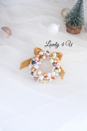Bijuterii craciun, accesorii de craciun, accesorii de iarna, Acesorii LOVELY 4 U, CADOU SPECIAL, CADOU DE CRACIUN, CADOU pentru ea, CADOU de IARNA, BROSA CORONITA, CORONITA DE CRACIUN, CORONITA , CATIFEA [9]