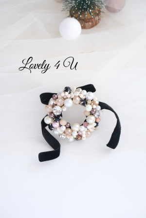 Bijuterii craciun, accesorii de craciun, accesorii de iarna, Acesorii LOVELY 4 U, CADOU SPECIAL, CADOU DE CRACIUN, CADOU pentru ea, CADOU de IARNA, BROSA CORONITA, CORONITA DE CRACIUN, CORONITA , CATIFEA [4]