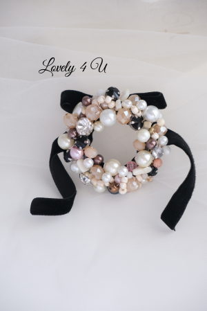Bijuterii craciun, accesorii de craciun, accesorii de iarna, Acesorii LOVELY 4 U, CADOU SPECIAL, CADOU DE CRACIUN, CADOU pentru ea, CADOU de IARNA, BROSA CORONITA, CORONITA DE CRACIUN, CORONITA , CATIFEA [3]