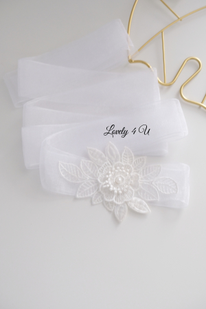 Accesorii Lovely 4 u, Accesorii talie mireasa, Cordon mireasa, Esarfa pentru dezgatit, Accesorii mireasa dezgatit, Esarfe mireasa, Esarfa dezgatitul miresei, Bentita mireasa, Coronita mireasa, [12]