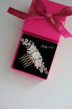 ACCESORII LOVELY 4 U, AGRAFE PAR MIREASA, AGRAFE CU FLORI MIREASA, PIN COC MIREASA, AGRAFE MIREASA, ACCESORII CU FLORI MIREASĂ, SET AGRAFE MIREASA, ACCESORII DE PĂR MIREASĂ, BIJUTERII MIREASA, Agrafe par mireasa, Agrafă de par mireasa, Agrafa coc mireasa, pieptan mireasa, Diadema mireasa, Accesoriu boem, Mireasa boho, Bijuterii mireasa, Bijuterii, Accesorii LOVELY 4 U, Flori cireș,Swarovski [26]