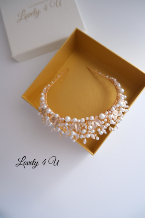 Accesorii de par mireasa, coronita mireasa, tiara swarovski, tiara de lux, coronita mireasa de lux [3]