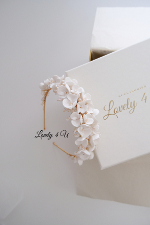 Accesorii par mireasa, Accesorii Luvely 4 U, CORONITA CU FLORI, TIARA CU FLORI, TIARA MIREASA, CORONITA MIREASA AURIE, CORONITA MIREASA SWAROVSKI Bijuterii par mireasa, [12]