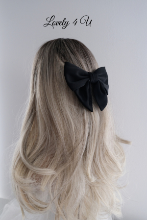 Fundă de păr supradimensionată, accesorii Lovely 4 U, accesorii, fundă supradimensionată, Fundiță de par eleganta, fundițe de par, fundă catifea, fundă mare de par neagră, funde mari, bijuterii de par [2]