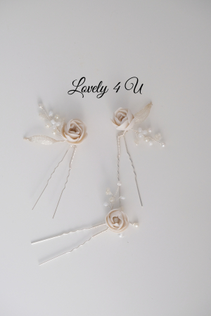 ACCESORII LOVELY 4 U, AGRAFE PAR MIREASA, AGRAFE CU FLORI MIREASA, PIN COC MIREASA, AGRAFE MIREASA, ACCESORII CU FLORI MIREASĂ, SET AGRAFE MIREASA, ACCESORII DE PĂR MIREASĂ, BIJUTERII MIREASA [11]