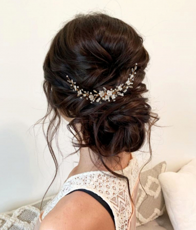 Diadema cu flori, Pieptan voal mireasa, Accesorii de păr mireasă, Accesorii nuntă, Accesorii voal mireasa, bijuterii păr mireasă, Diadema cu cristale, Diadema mireasa, Accesorii Lovely 4 U, Diadema cubic zirconia [7]
