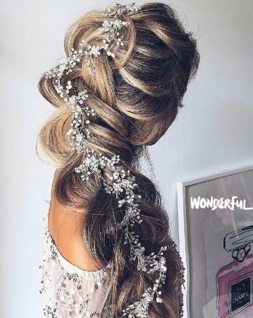 accesorii mireasa, accesoriu cu perle mireasa, accesoriu lung cu perle, accesoriu lung de par, accesoriu mireasa, bentita mireasa, ghirlanda par mireasa, CORONITA MIREASA, ACCESORII LOVELY 4 U, TIARA [4]