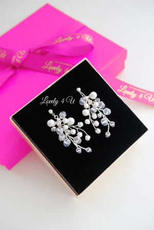 CERCEI MIREASA, CERCEI CU CRISTALE, CERCEI LUNGI MIREASA, ACCESORII LOVELY 4 U, ACCESORII MIREASA, BIJUTERII MIREASA,CERCEI NUNTA, CERCEI PERLE ALBE, CERCEI PELE IVORY, CERCEI ARGINT, [6]