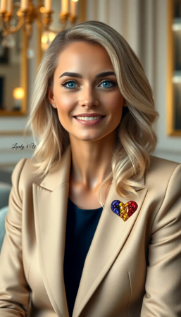 Broșă handmade Inimă Tricoloră – Bijuterie unicat Lovely 4 U cu cristale și perle, realizată manual în România [1]