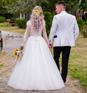 Agrafa mireasa floarea soarelui, Diadema mireasa, Accesorii mireasa, Accesorii floarea-soarelui, Bijuterii mireasa, Accesorii Lovely 4u, Agrafe par mireasa, Tiara mireasa, Frunze argintii, CORONITA [8]