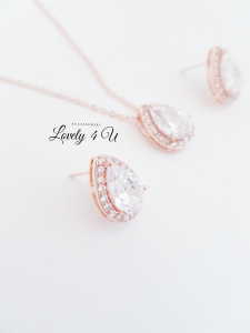 accesorii mireasa, set bijuterii mireasa, SET AUR ROZ, BIJUTERII AUR ROZ, ROSE GLOD, SET ROSE GOLD, CERCEI MICI ROSE GOLD, PIETRE ZIRCONIU, BIJUTERII ZIRCONIU, CUBIC ZIRCONIU, ACCESORII LOVELY 4 U, ACCESORII MIREASA, BIJUTERII MIREASA,SET,AUR [4]