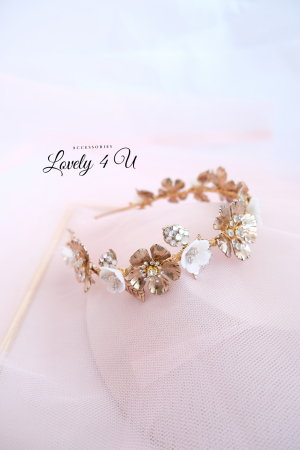 CORONITA MIREASA,CORONITA CU FLORI,DIADEMA MIREASA, DIADEMA , FLORI CIRES,  CORONITA CU FRUNZE AURII, BIJUTERII MIREASA, COAFURI MIREASA, ACCESORII PAR MIREASA, ACCESORII DE LUX MIREASA, SWAROVSKI [12]