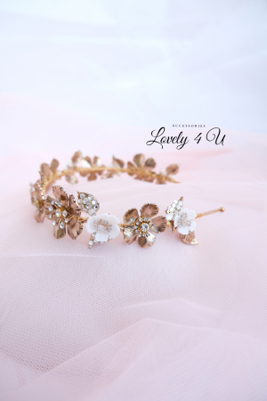 CORONITA MIREASA,CORONITA CU FLORI,DIADEMA MIREASA, DIADEMA , FLORI CIRES,  CORONITA CU FRUNZE AURII, BIJUTERII MIREASA, COAFURI MIREASA, ACCESORII PAR MIREASA, ACCESORII DE LUX MIREASA, SWAROVSKI [11]