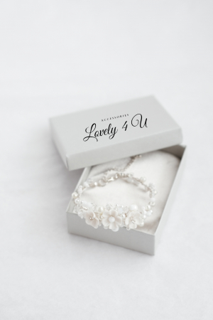 LORENA - BRĂȚARĂ MIREASĂ CU FLORI Și cristale Swarovski [2]