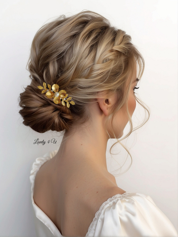 AGRAFA PAR MIREASA, ACCESORIUL LATERAL MIREASA, ACCESORII LOVELY 4 U, AGRAFA FRUNZE AURII, PERLE SWAROVSKI, FRUNZE METALICE AURII, FIR PLACAT CU AUR, PIEPTAN MIREASA, DIADEMA MIREASA, ACCESORIU PAR MIREASA, ACCESORII DE PAR MIRESE, ACCESORII NUNTA, ACCESORII CU PERLE, DIADEMA CU PERLE, PIEPTAN VOAL MIREASA, BIJUTERII PAR MIREASA, CORONITA, AGRAFA COC SWAROVSKI [2]