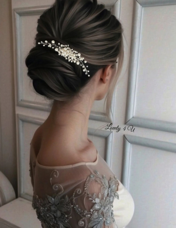 PIEPTAN MIREASA, DIADEMA MIREASA, ACCESORIU PAR MIREASA, ACCESORII DE PAR MIRESE, ACCESORII NUNTA, ACCESORII CU PERLE, DIADEMA CU PERLE, PIEPTAN VOAL MIREASA, BIJUTERII PAR MIREASA, CORONITA, TIARA [11]