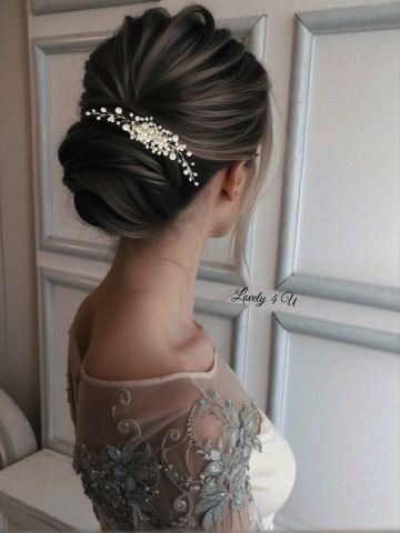 PIEPTAN MIREASA, DIADEMA MIREASA, ACCESORIU PAR MIREASA, ACCESORII DE PAR MIRESE, ACCESORII NUNTA, ACCESORII CU PERLE, DIADEMA CU PERLE, PIEPTAN VOAL MIREASA, BIJUTERII PAR MIREASA, CORONITA, TIARA [17]