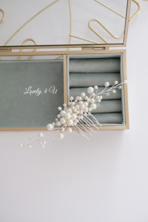 PIEPTAN MIREASA, DIADEMA MIREASA, ACCESORIU PAR MIREASA, ACCESORII DE PAR MIRESE, ACCESORII NUNTA, ACCESORII CU PERLE, DIADEMA CU PERLE, PIEPTAN VOAL MIREASA, BIJUTERII PAR MIREASA, CORONITA, TIARA [8]
