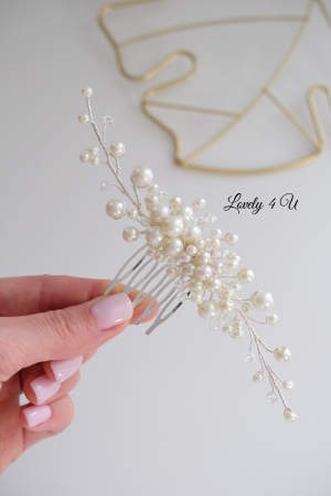 PIEPTAN MIREASA, DIADEMA MIREASA, ACCESORIU PAR MIREASA, ACCESORII DE PAR MIRESE, ACCESORII NUNTA, ACCESORII CU PERLE, DIADEMA CU PERLE, PIEPTAN VOAL MIREASA, BIJUTERII PAR MIREASA, CORONITA, TIARA [3]