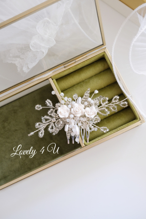 diadema mireasa, pieptan voal mireasa, accesorii pentru mirese, accesorii de par cununie civila, ACCESORII LOVELY 4 U, AGRAFE PAR MIREASA, AGRAFE CU FLORI MIREASA, PIN COC MIREASA, AGRAFE MIREASA, ACCESORII CU FLORI MIREASĂ, SET AGRAFE MIREASA, ACCESORII DE PĂR MIREASĂ, BIJUTERII MIREASA, AGRAFA PAR MIREASA, ACCESORIUL LATERAL MIREASA, ACCESORII LOVELY 4 U, AGRAFA , PERLE [4]
