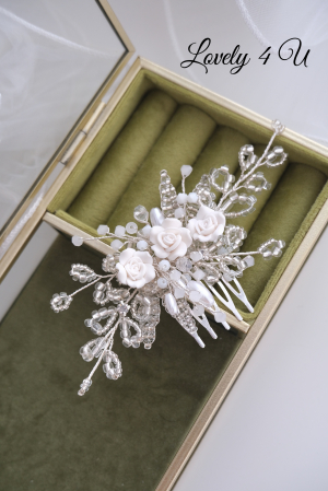 diadema mireasa, pieptan voal mireasa, accesorii pentru mirese, accesorii de par cununie civila, ACCESORII LOVELY 4 U, AGRAFE PAR MIREASA, AGRAFE CU FLORI MIREASA, PIN COC MIREASA, AGRAFE MIREASA, ACCESORII CU FLORI MIREASĂ, SET AGRAFE MIREASA, ACCESORII DE PĂR MIREASĂ, BIJUTERII MIREASA, AGRAFA PAR MIREASA, ACCESORIUL LATERAL MIREASA, ACCESORII LOVELY 4 U, AGRAFA , PERLE [3]