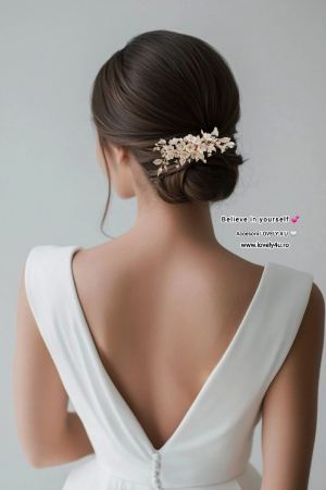 Accesorii Lovely 4 U, bijuterii par mireasa, Accesorii flori de cireș, Ornament de par flori de cireș, Diadema flori de cireș, Bijuterii mireasa, Pieptan cu flori, Pieptan mireasa cu frunze, Pieptan voal mireasa, decoratiune de par mireasa, Accesoriu flori de cireș si cristale Swarovski,  accesoriu lateral, accesoriu mireasa, accesoriu par, argintiu, auriu, bucuresti, cluj, diadema mireasa, flori, frunze, iasi, pieptene , accesorii mirese, mireasa, tiara, Timisoara [2]