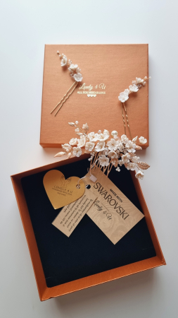 Accesorii Lovely 4 U, bijuterii par mireasa, Accesorii flori de cireș, Ornament de par flori de cireș, Diadema flori de cireș, Bijuterii mireasa, Pieptan cu flori, Pieptan mireasa cu frunze, Pieptan voal mireasa, decoratiune de par mireasa, Accesoriu flori de cireș si cristale Swarovski,  accesoriu lateral, accesoriu mireasa, accesoriu par, argintiu, auriu, bucuresti, cluj, diadema mireasa, flori, frunze, iasi, pieptene , accesorii mirese, mireasa, tiara, Timisoara [19]