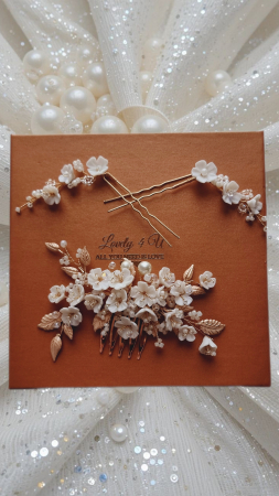 Accesorii Lovely 4 U, bijuterii par mireasa, Accesorii flori de cireș, Ornament de par flori de cireș, Diadema flori de cireș, Bijuterii mireasa, Pieptan cu flori, Pieptan mireasa cu frunze, Pieptan voal mireasa, decoratiune de par mireasa, Accesoriu flori de cireș si cristale Swarovski,  accesoriu lateral, accesoriu mireasa, accesoriu par, argintiu, auriu, bucuresti, cluj, diadema mireasa, flori, frunze, iasi, pieptene , accesorii mirese, mireasa, tiara, Timisoara [4]
