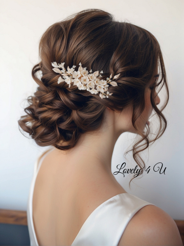 Accesorii Lovely 4 U, bijuterii par mireasa, Accesorii flori de cireș, Ornament de par flori de cireș, Diadema flori de cireș, Bijuterii mireasa, Pieptan cu flori, Pieptan mireasa cu frunze, Pieptan voal mireasa, decoratiune de par mireasa, Accesoriu flori de cireș si cristale Swarovski,  accesoriu lateral, accesoriu mireasa, accesoriu par, argintiu, auriu, bucuresti, cluj, diadema mireasa, flori, frunze, iasi, pieptene , accesorii mirese, mireasa, tiara, Timisoara [13]