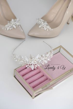 Bijuterii mireasa, bijuterii pantofi mireasa, Clipsuri pantofi mireasa, Accesorii pantofi mireasa, Accesorii Lovely 4 U, Agrafe pantofi mireasa, Set bijuterii mireasa, Accesorii mireasa cu perle [12]