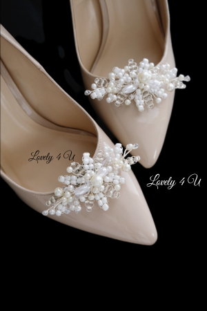 CLIPSURI - ACCESORII PENTRU PANTOFI - Bijuterii mireasa, bijuterii pantofi mireasa, Clipsuri pantofi mireasa, Accesorii pantofi mireasa, Accesorii Lovely 4 U, Agrafe pantofi mireasa, Set bijuterii mireasa, Accesorii mireasa cu perle