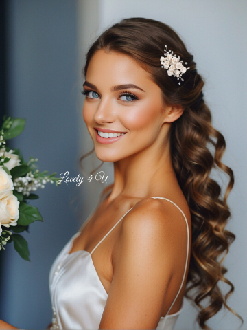 agrafa par mireasa cu trandafiri, agrafa - pin coc mireasa, agrafa par mireasa cu flori, diadema mireasa cu flori, pieptan mic mireasa cu flori, pieptan cu bujori, pieptan voal mireasa, accesorii lovely 4 u, diadema si cercei mireasa, set accesorii mireasa, set diadema si cercei mireasa, set diadema bratara si cercei mireasa, accesorii de par mireasa [2]