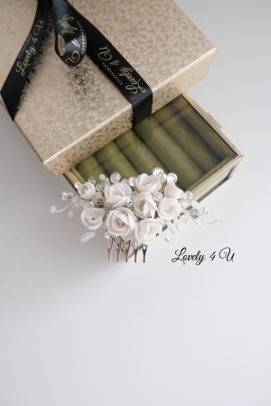 agrafa par mireasa cu trandafiri, agrafa - pin coc mireasa, agrafa par mireasa cu flori, diadema mireasa cu flori, pieptan mic mireasa cu flori, pieptan cu bujori, pieptan voal mireasa, accesorii lovely 4 u, diadema si cercei mireasa, set accesorii mireasa, set diadema si cercei mireasa, set diadema bratara si cercei mireasa, accesorii de par mireasa [11]