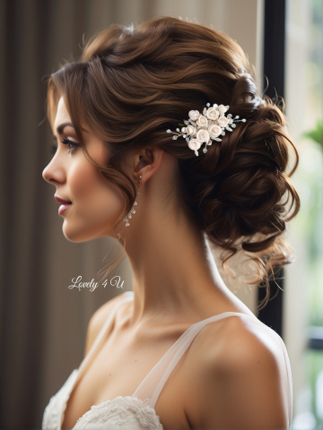 agrafa par mireasa cu trandafiri, agrafa - pin coc mireasa, agrafa par mireasa cu flori, diadema mireasa cu flori, pieptan mic mireasa cu flori, pieptan cu bujori, pieptan voal mireasa, accesorii lovely 4 u, diadema si cercei mireasa, set accesorii mireasa, set diadema si cercei mireasa, set diadema bratara si cercei mireasa, accesorii de par mireasa [4]