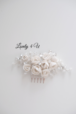 agrafa par mireasa cu trandafiri, agrafa - pin coc mireasa, agrafa par mireasa cu flori, diadema mireasa cu flori, pieptan mic mireasa cu flori, pieptan cu bujori, pieptan voal mireasa, accesorii lovely 4 u, diadema si cercei mireasa, set accesorii mireasa, set diadema si cercei mireasa, set diadema bratara si cercei mireasa, accesorii de par mireasa [9]