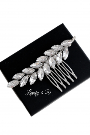 Agrafa de par cu pietricele, Accesoriu funza, Pieptan mic mireasa, Accesorii par mireasa, Bijuterii par mireasa , Accesorii 2023, Agrafa coc mireasa, Agrafa pentru prins lateral, Accesorii pentru coafuri cu parul defacut, Pieptan voal mireasa, Pietricele alungite [1]
