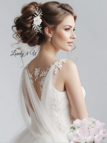 Diadema cu flori, peony accesorii, bijuterii cu flori bujori, tiara cu flori, pieptan voal mireasa cu flori, accesorii lovely 4 u , accesorii 2024, agrafa par mireasa, accesorii par nunta, accesoriu de par lateral, bijuterii argint, bijuterii cristale, bijuterii mireasa, accesorii mireasa, accesorii mireasa, accesorii pentru par, [2]