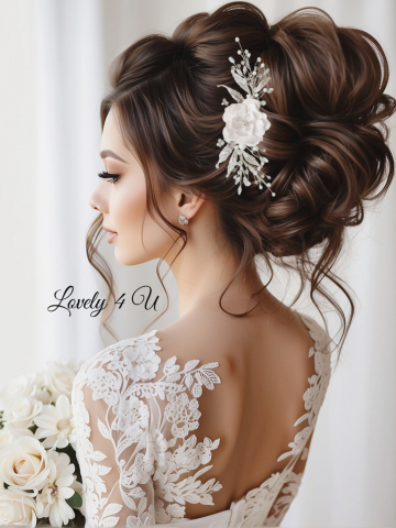 Diadema cu flori, peony accesorii, bijuterii cu flori bujori, tiara cu flori, pieptan voal mireasa cu flori, accesorii lovely 4 u , accesorii 2024, agrafa par mireasa, accesorii par nunta, accesoriu de par lateral, bijuterii argint, bijuterii cristale, bijuterii mireasa, accesorii mireasa, accesorii mireasa, accesorii pentru par,