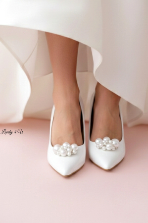 Clips detașabil, Accesorii clips, clipsuri pentru pantofi cu perle, accesorii pentru pantofi, bijuterii pentru pantofi mireasa, ornamente detașabile pentru pantofi, decorațiuni pantofi, accesorii handmade Lovely 4 u, accesorii handmade, accesorii pentru nunta, set bijuterii, set accesorii mireasa,