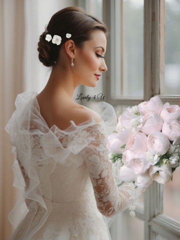 agrafa par mireasa cu perle, agrafa par mireasa cu flori, pin coc mireasa, set agrafe pentru mirese, ormamente per mireasa, perle, accesorii de par handmade, accesorii lovely 4 u ,  diadema mireasa cu flori, pieptan mic mireasa cu flori, pieptan cu bujori, pieptan voal mireasa, accesorii lovely 4 u, diadema si cercei mireasa, set accesorii mireasa, set diadema si cercei mireasa, set diadema bratara si cercei mireasa, accesorii de par mireasa, ornament par mireasa, decoratiuni de par pentru mirese, [3]