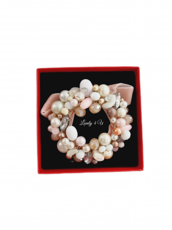 BROSA CU PERLE, BROSA CORONITA, BROSA HANDMADE, BROSE ELEGANTE, CATIFEA, BIJUTERII CU PERLE [1]