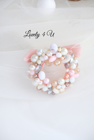 BROSA CU PERLE, BROSA CORONITA, BROSA HANDMADE, BROSE ELEGANTE, CATIFEA, BIJUTERII CU PERLE [7]